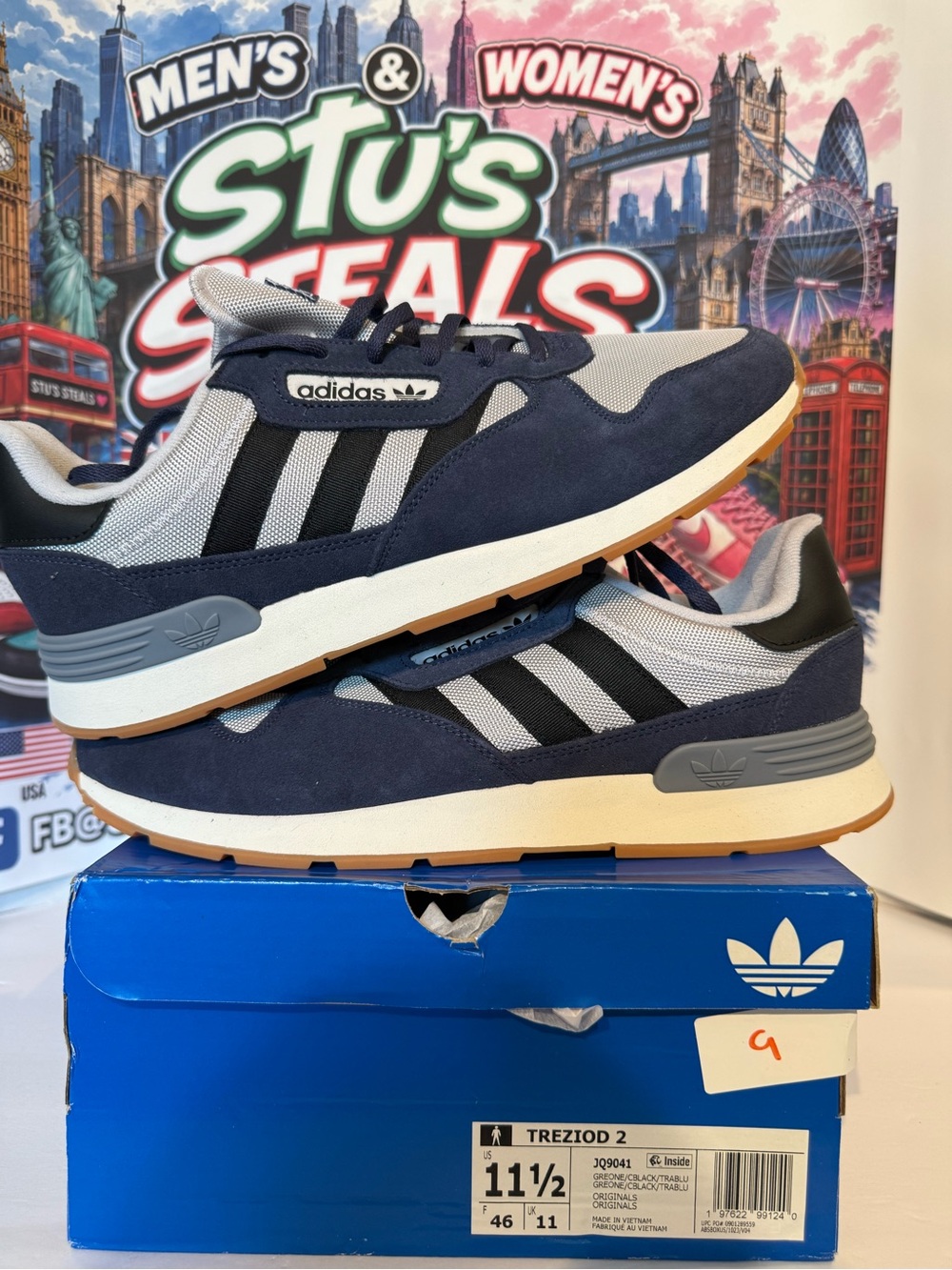 adidas Treziod 2 Sneakers — Navy, Gray, Black